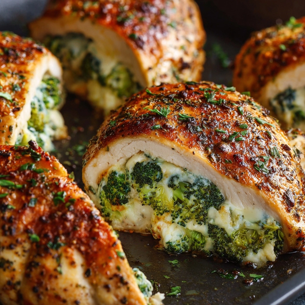 Broccoli and Cheese Stuffed Chicken Breast Recipe - Recipe Image