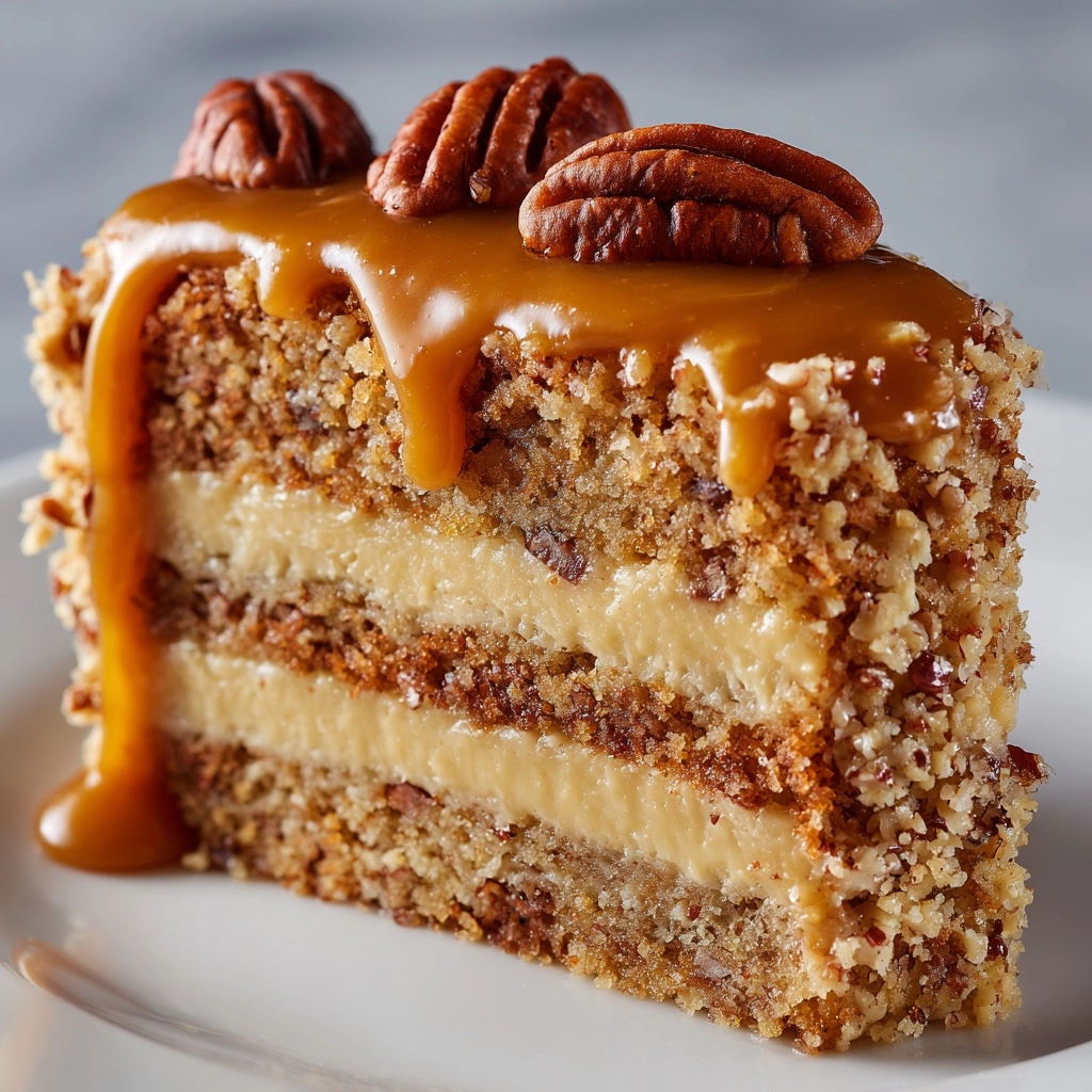 Pecan Caramel Layer Cake Recipe - Recipe Image
