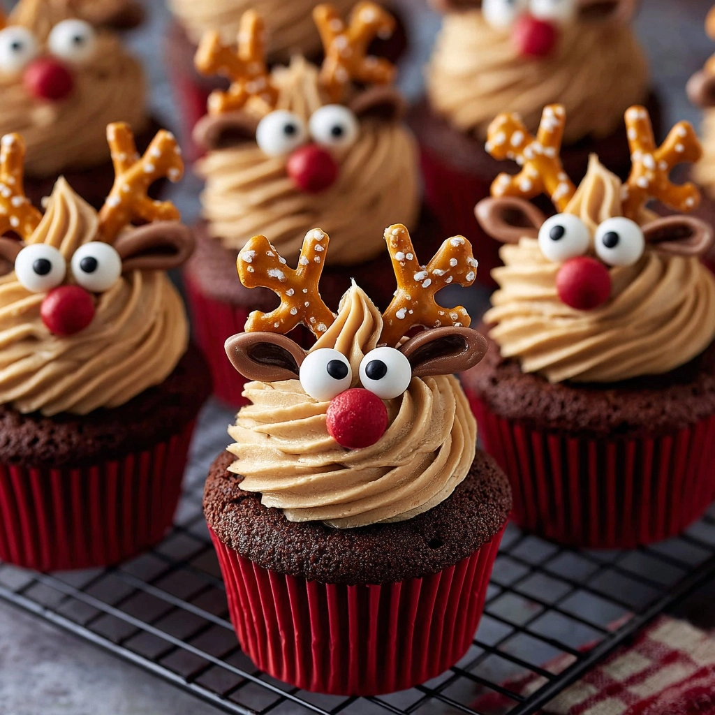 Easy Reindeer Cupcakes Recipe - Recipe Image