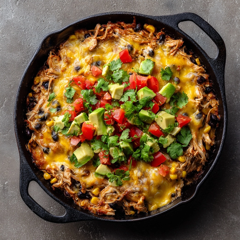 Cheesy Chicken Burrito Skillet Recipe - Recipe Image
