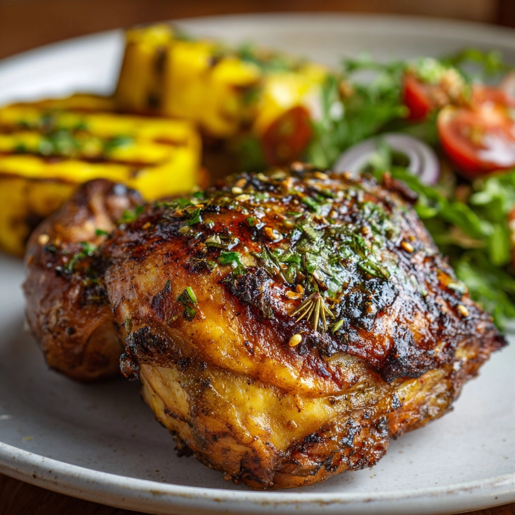Grilled Chicken Legs with Smoky Spices and Lemon Recipe - Recipe Image