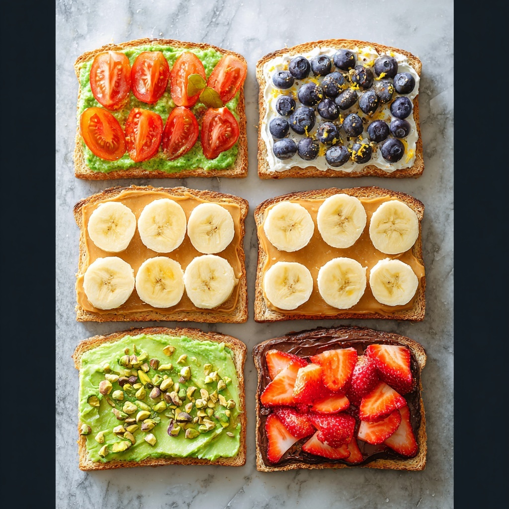 6 Delicious Toasts with Sweet and Savory Toppings Recipe - Recipe Image