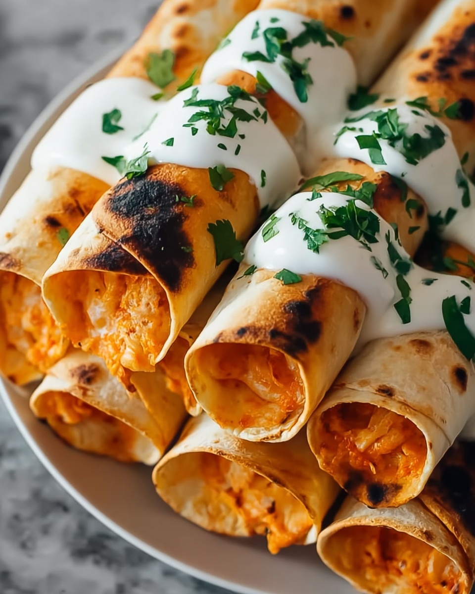Jalapeño Cream Cheese Buffalo Chicken Taquitos Recipe - Recipe Image