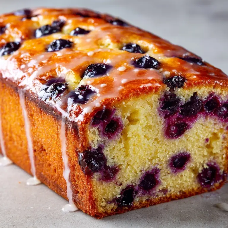Blueberry Vanilla Bread with Lemon Glaze Recipe