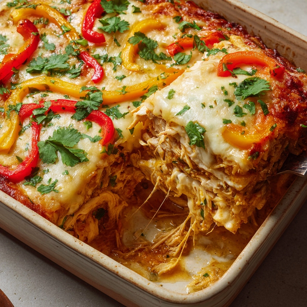 Fajita Chicken Casserole Recipe - Recipe Image