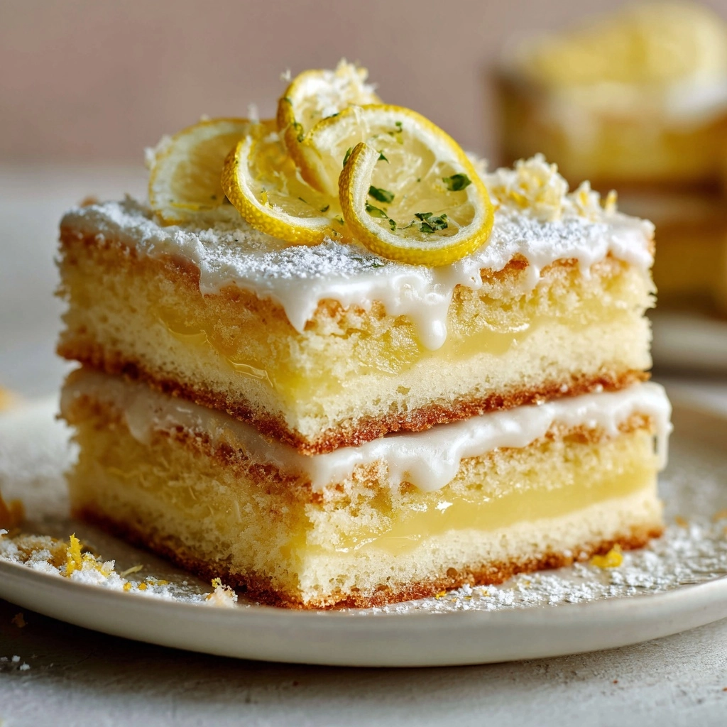 Lemon Gooey Butter Cake Recipe - Recipe Image