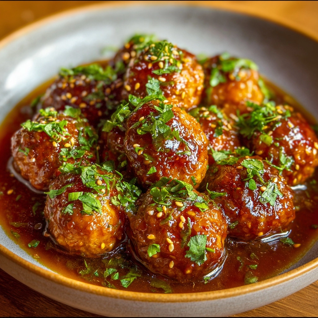 Honey Garlic Turkey Meatballs Recipe - Recipe Image