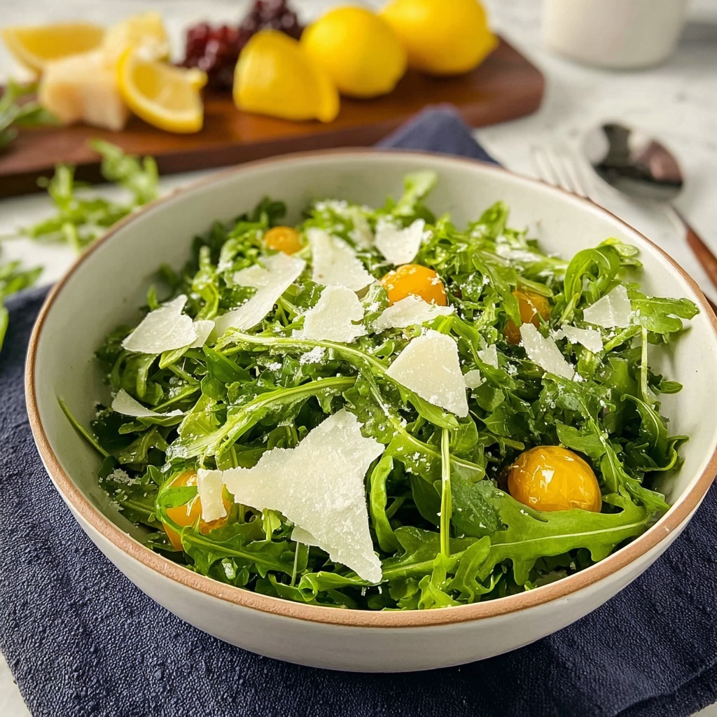 Arugula Salad with Cherry Tomatoes, Cucumber, Feta, and Balsamic-Honey Vinaigrette Recipe - Recipe Image