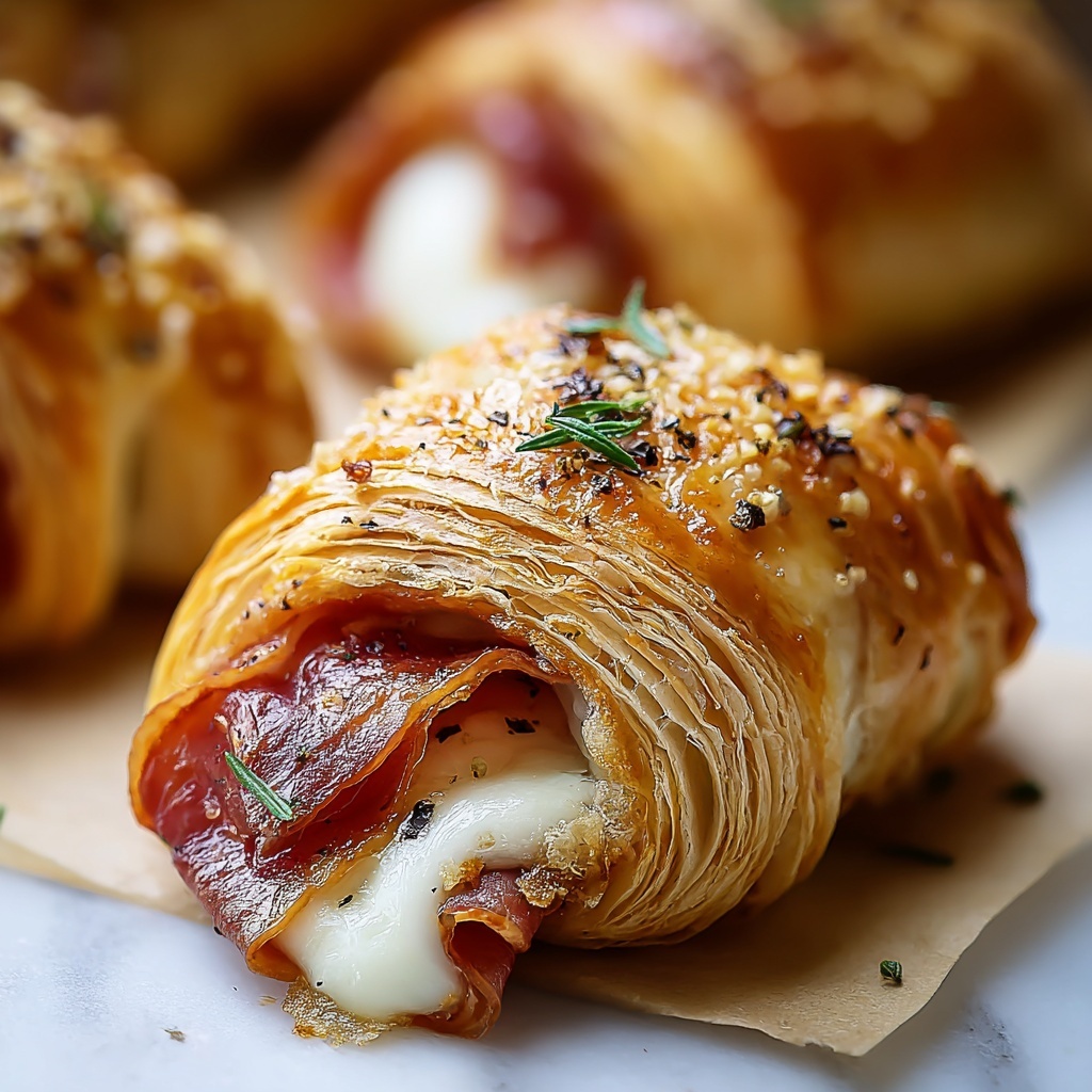 Mozzarella Pepperoni Croissant Rolls Recipe - Recipe Image