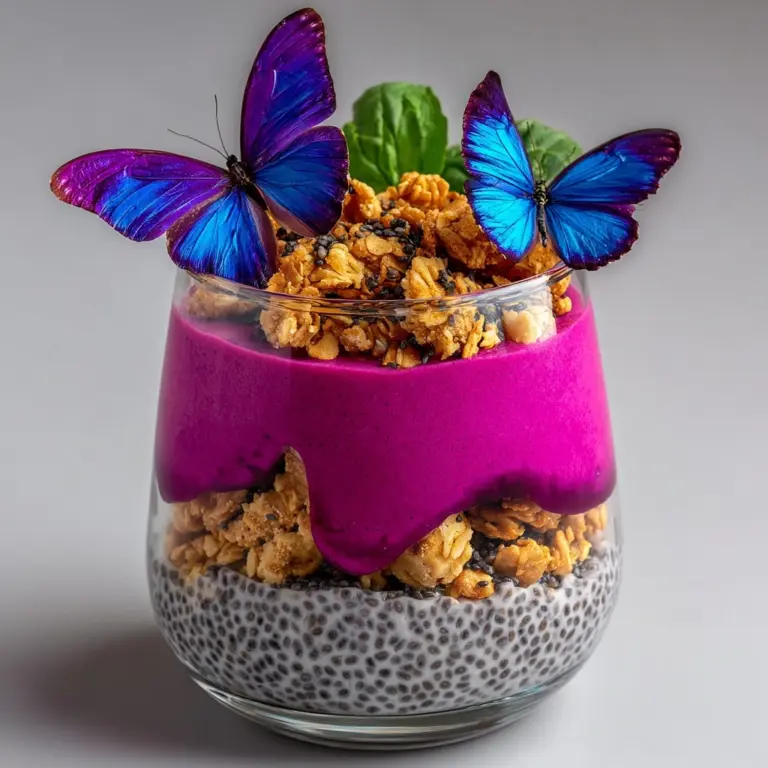 Butterfly Pea Chia Pudding Parfait Recipe