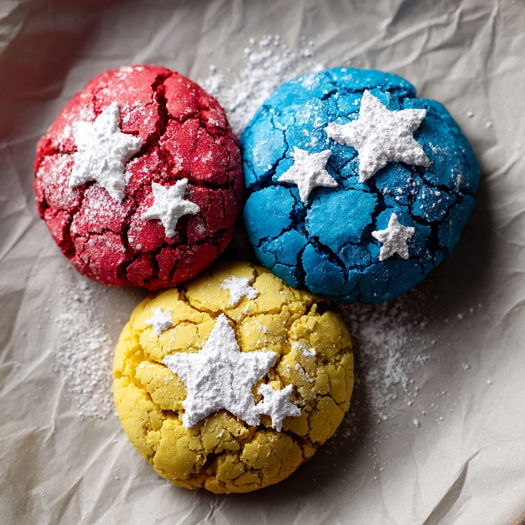 Patriotic Crinkle Cookies Recipe - Recipe Image