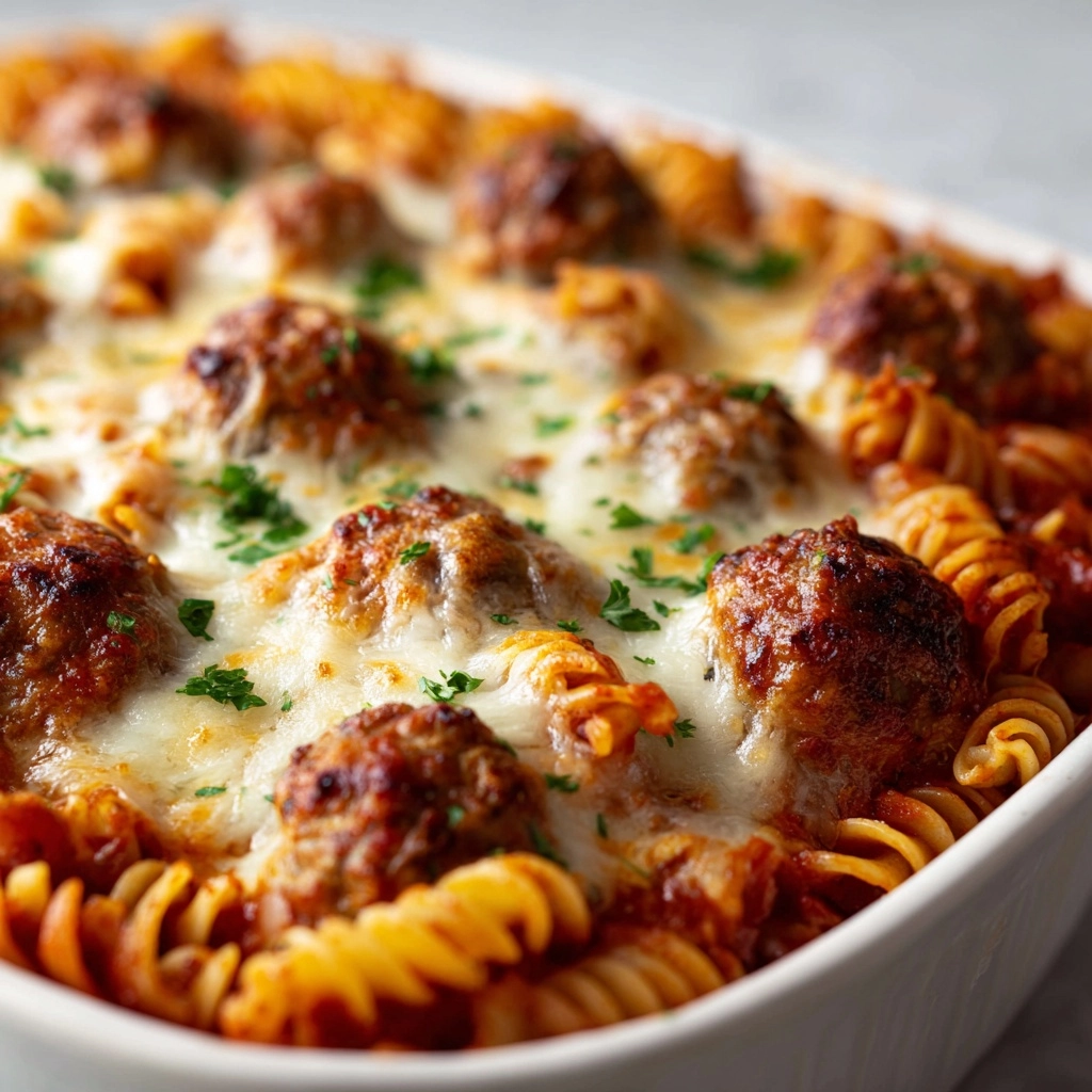 Dump and Bake Meatball Casserole Recipe - Recipe Image