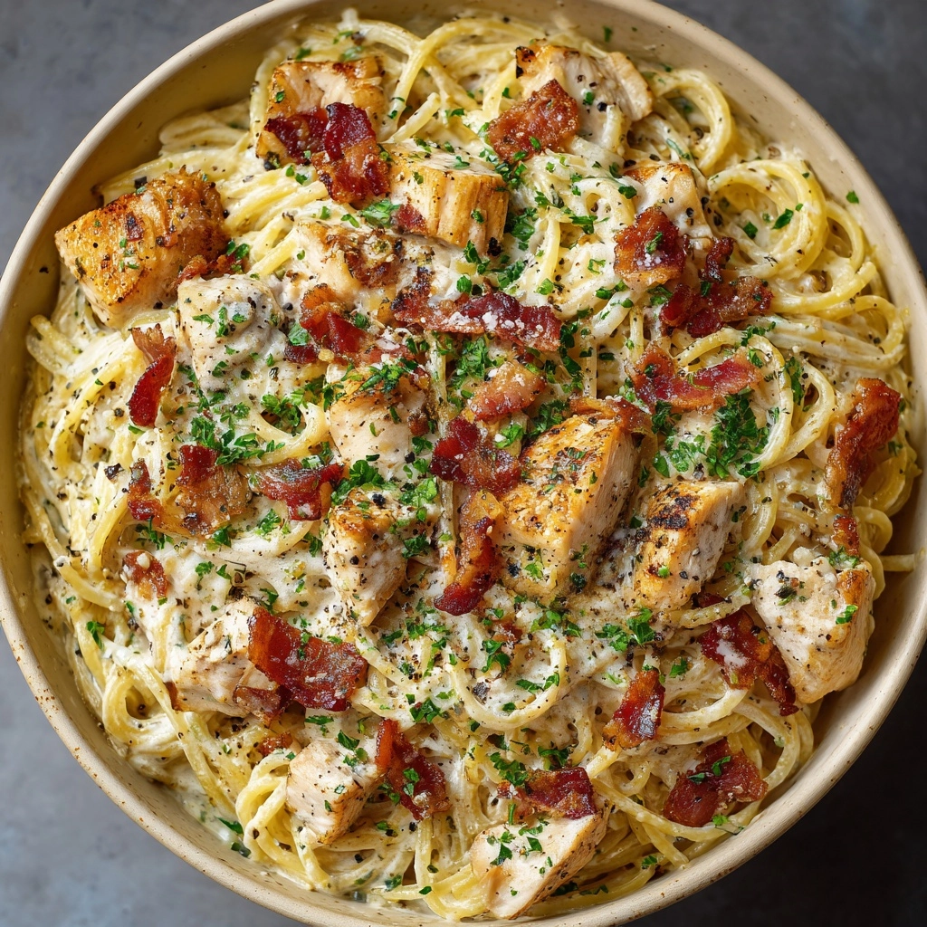 Crave-Worthy Creamy Chicken Carbonara Recipe - Recipe Image