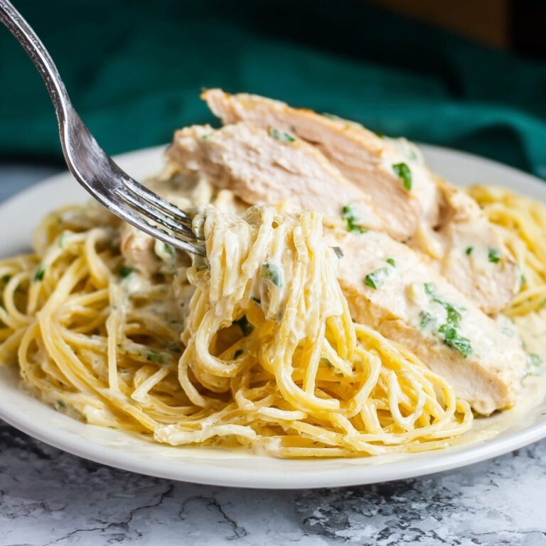 Angel Chicken with Creamy Parmesan Sauce over Angel Hair Pasta Recipe