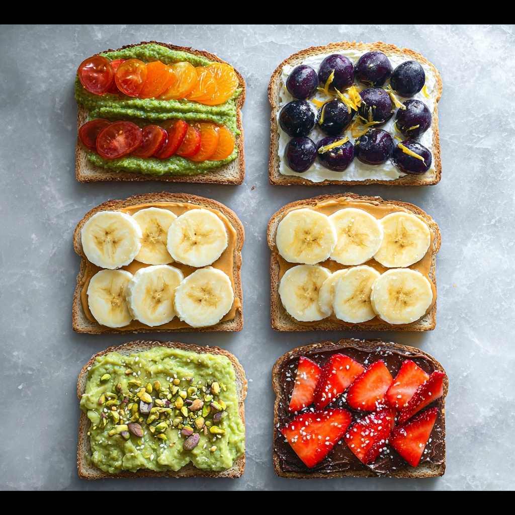 6 Delicious Toasts with Sweet and Savory Toppings Recipe - Recipe Image