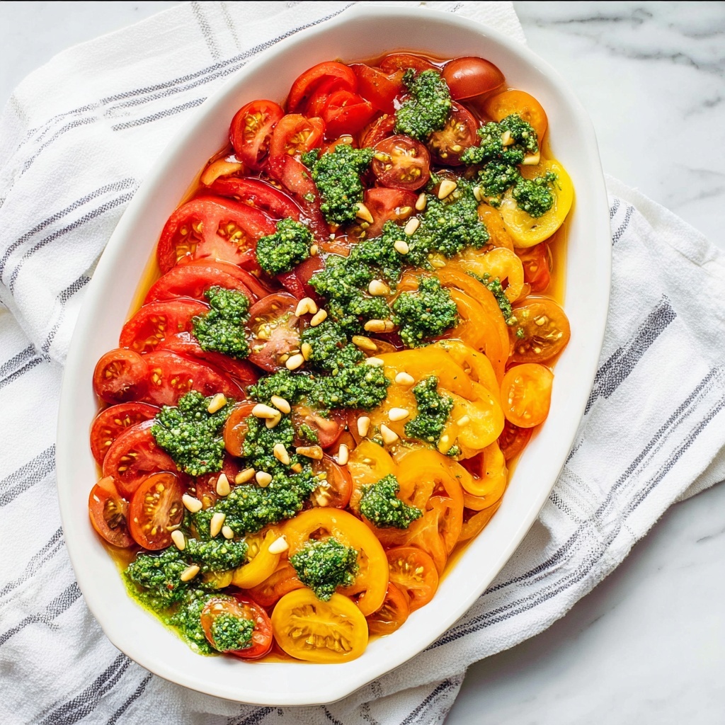 Easy Tomato Salad with Tarragon Pesto Recipe - Recipe Image