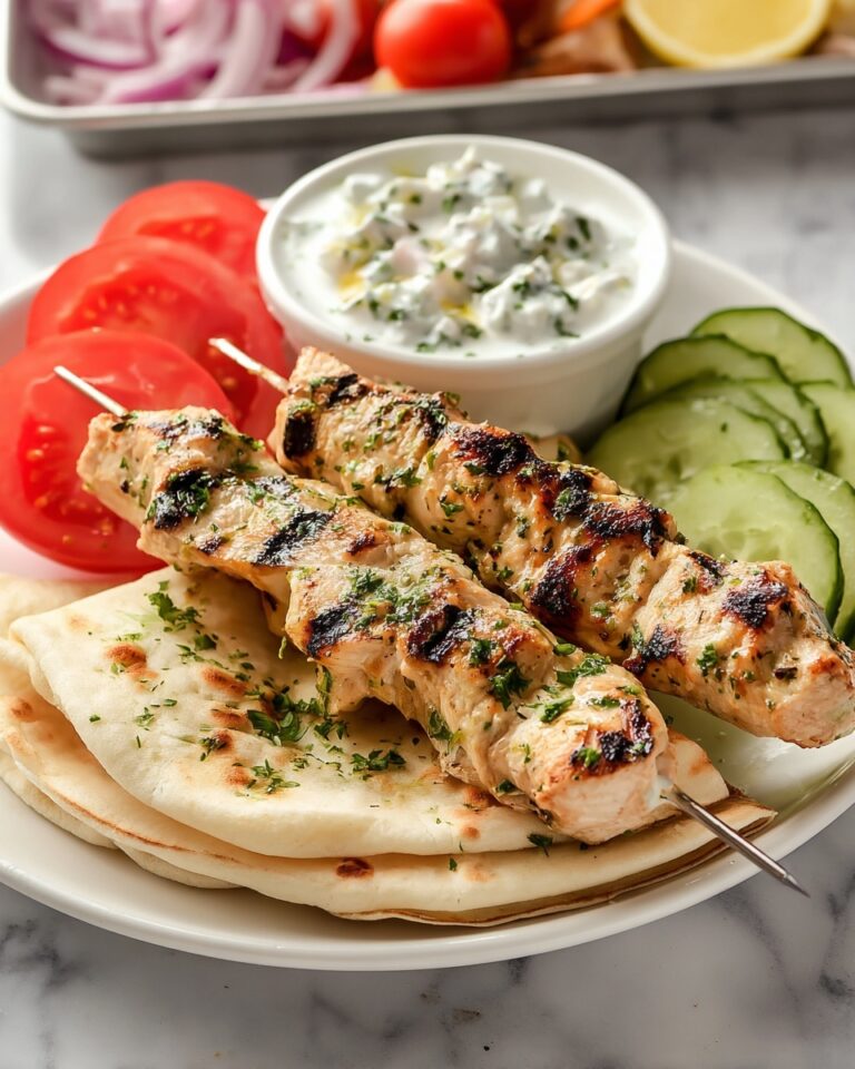 Chicken Souvlaki with Tzatziki and Warm Pita Recipe