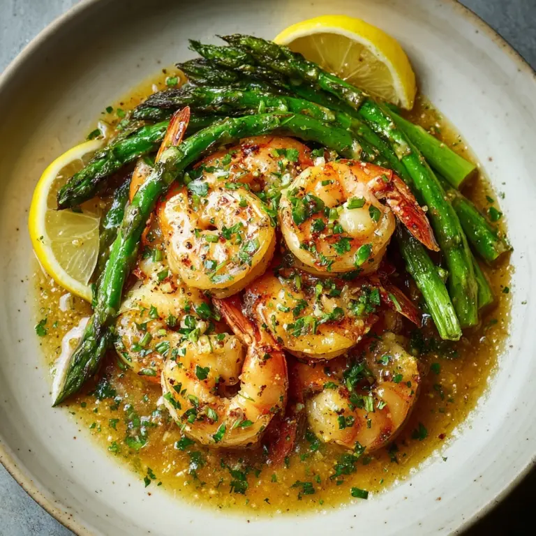 Lemon Garlic Shrimp and Asparagus Recipe