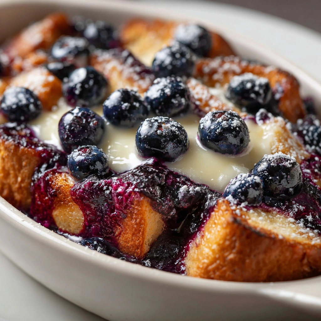 Blueberry Cream Cheese French Toast Casserole Recipe - Recipe Image
