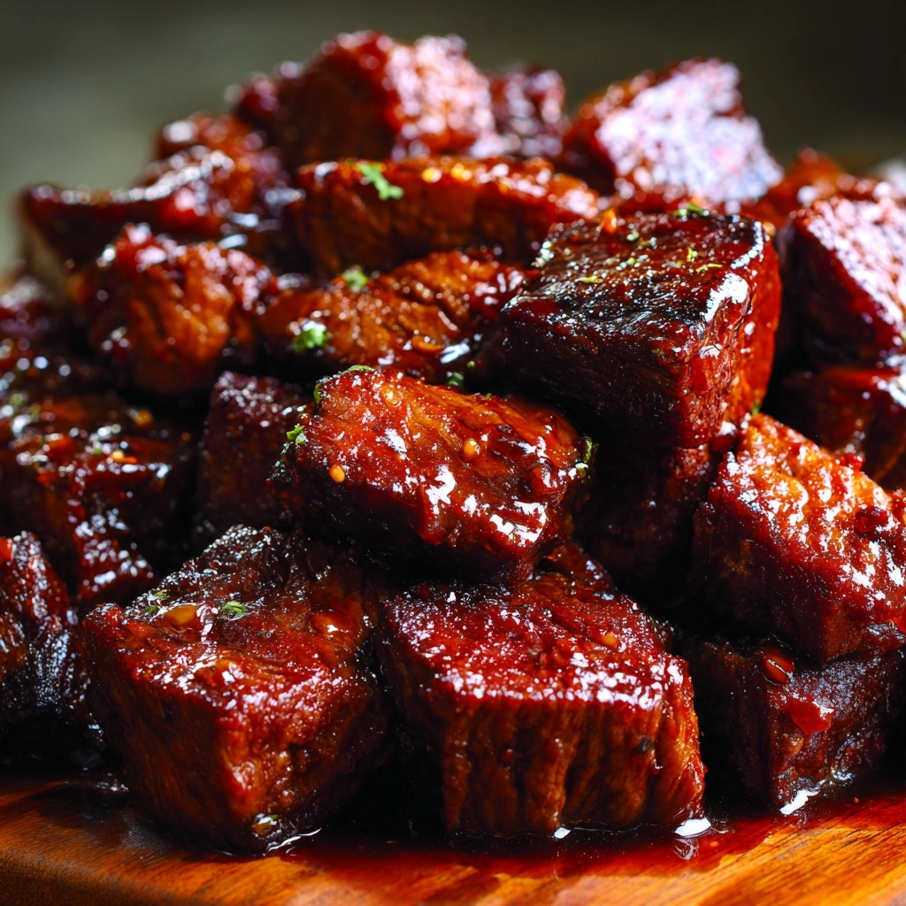 Air Fryer Tangy Honey BBQ Steak Bites Recipe - Recipe Image