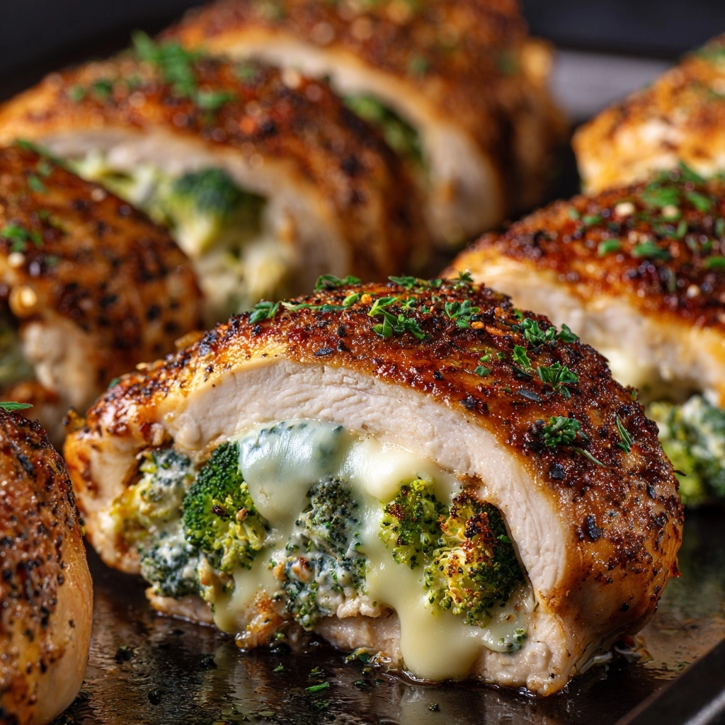 Broccoli and Cheese Stuffed Chicken Breast Recipe - Recipe Image