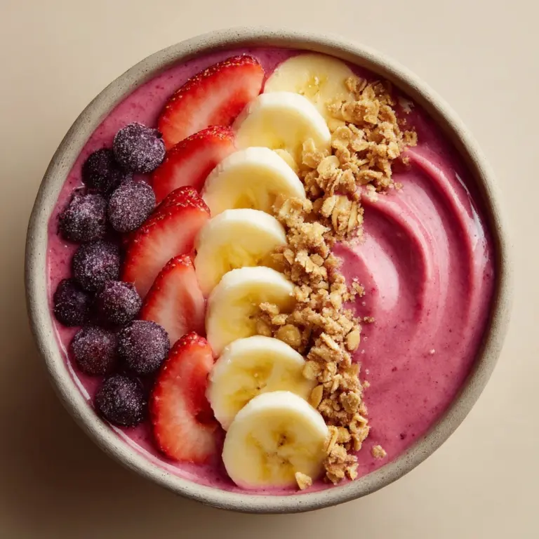 Strawberry Banana Smoothie Bowl Recipe