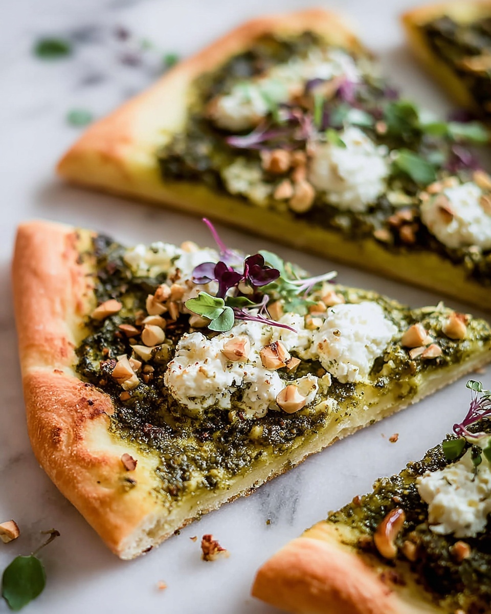 Pistachio Pesto Vegetable Pizza Recipe - Recipe Image