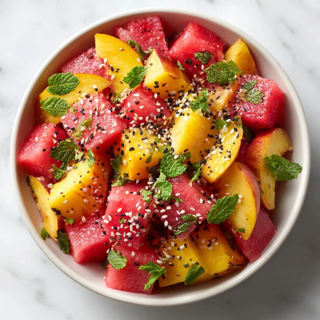 Peach Watermelon Salad: An Amazing Ultimate Recipe - Recipe Image