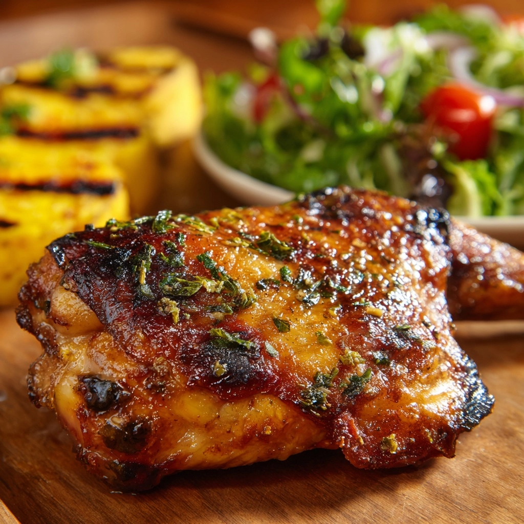 Grilled Chicken Legs with Smoky Spices and Lemon Recipe - Recipe Image