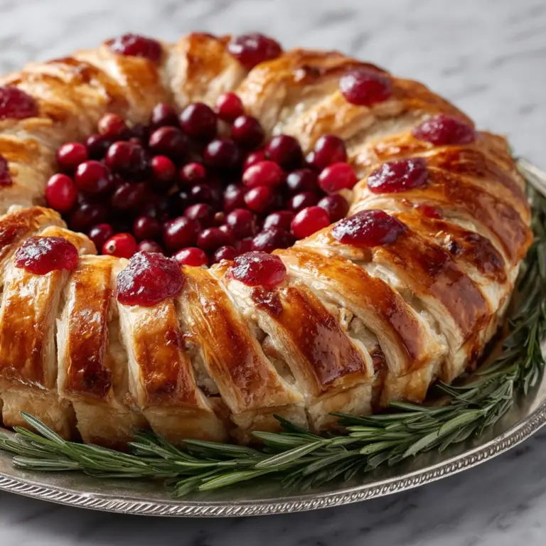 Turkey and Cranberry Wreath Recipe