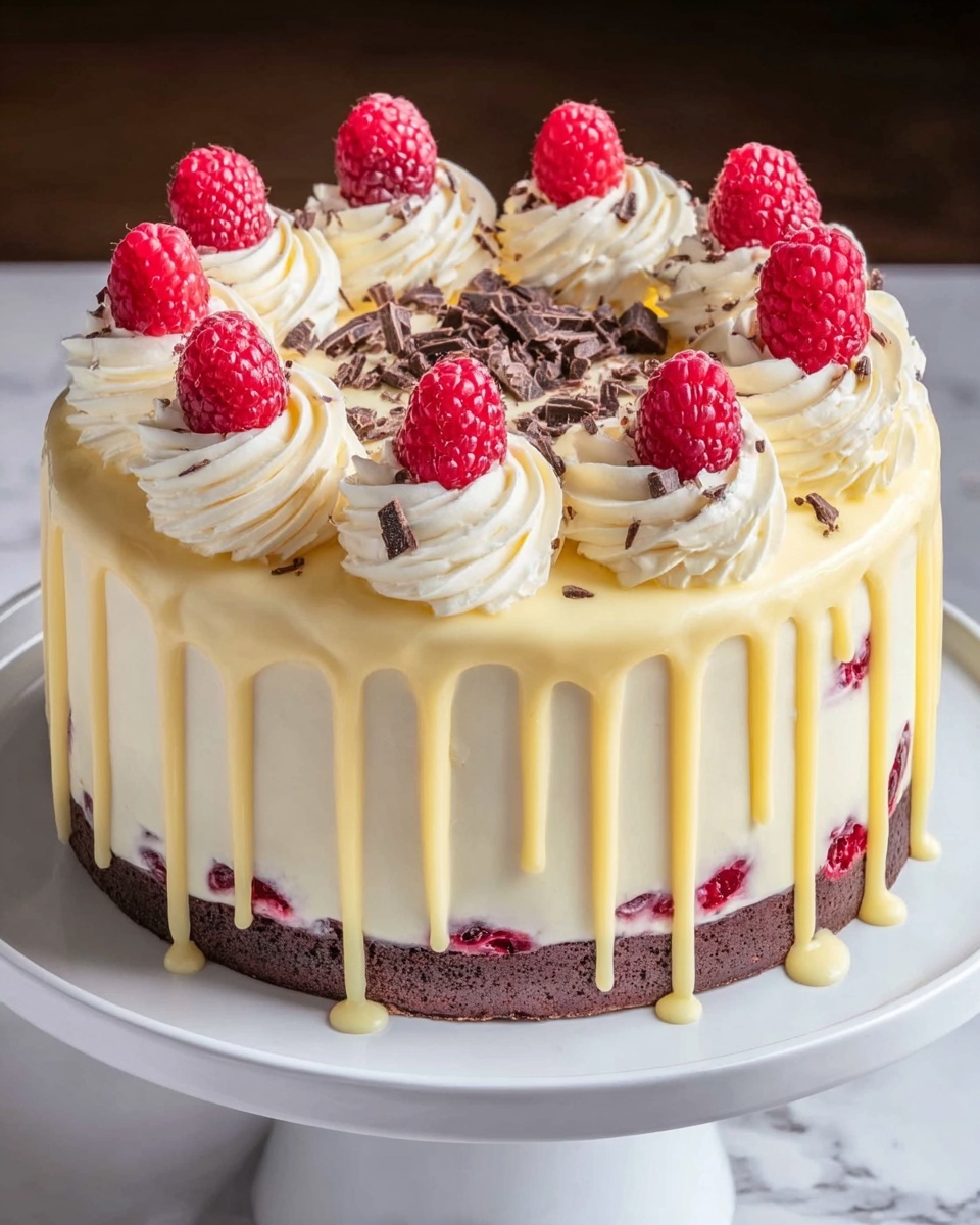 Easy White Chocolate Raspberry Cake Recipe - Recipe Image