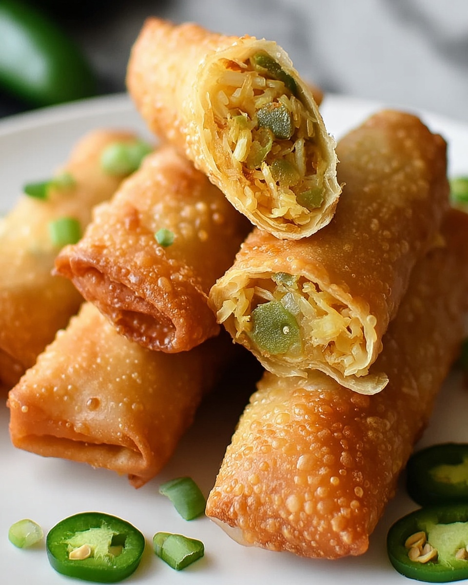 Delicious Jalapeno Popper Egg Rolls Recipe - Recipe Image
