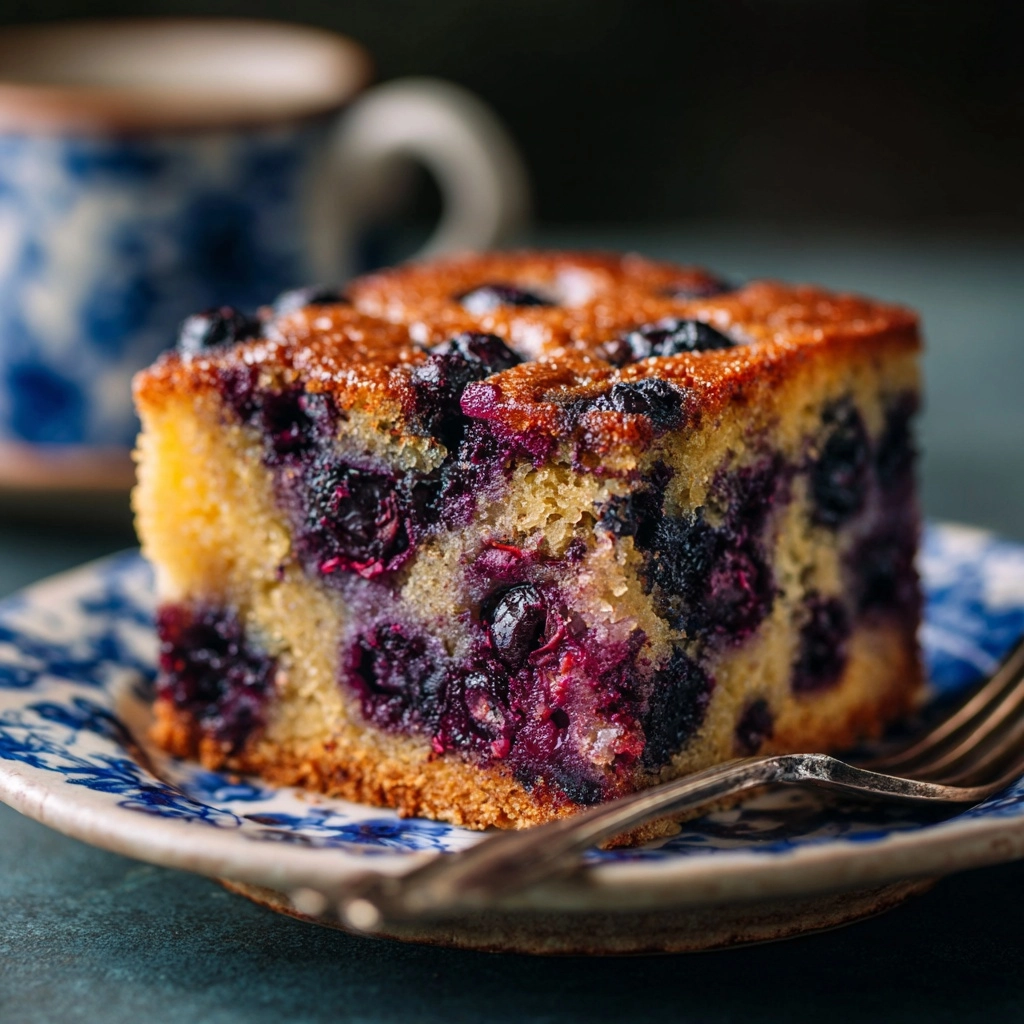 Buttermilk Blueberry Breakfast Cake Recipe - Recipe Image