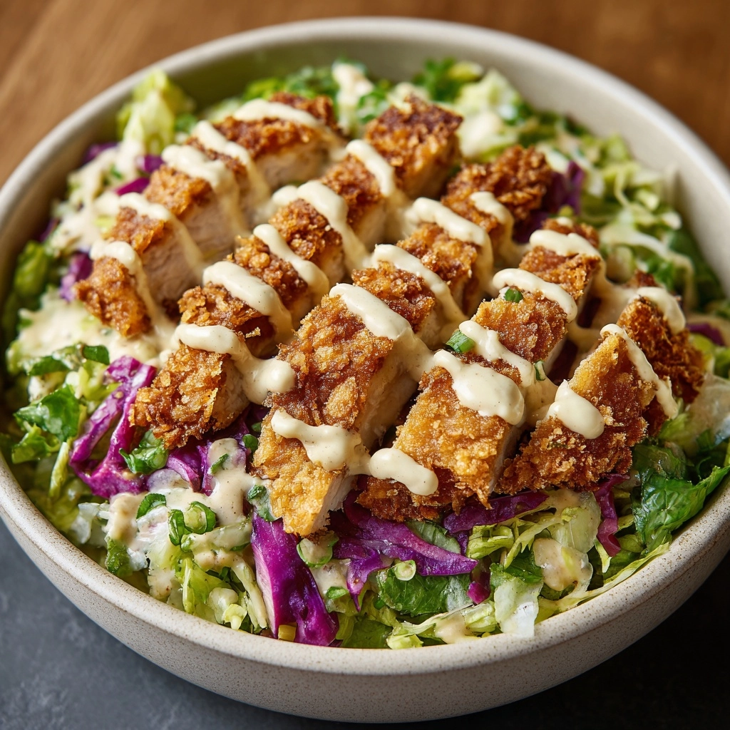Caesar Slaw with Crispy Chicken Recipe - Recipe Image