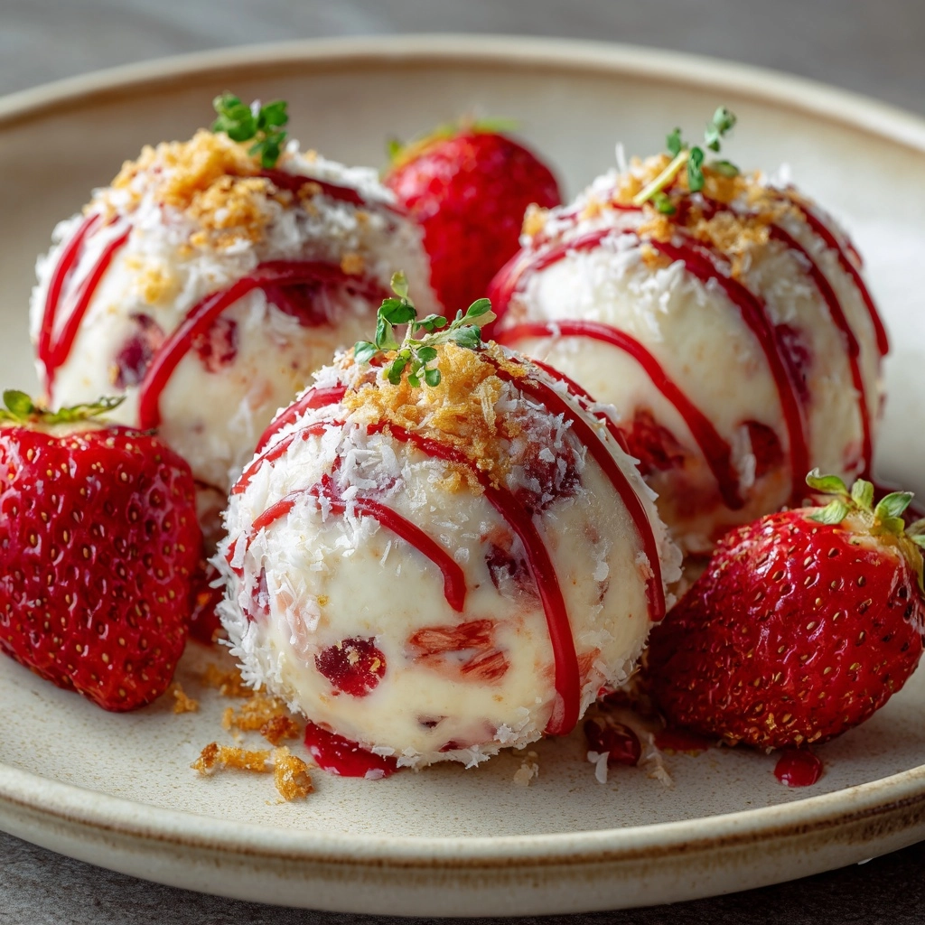 Strawberry Cheesecake Protein Balls Recipe - Recipe Image