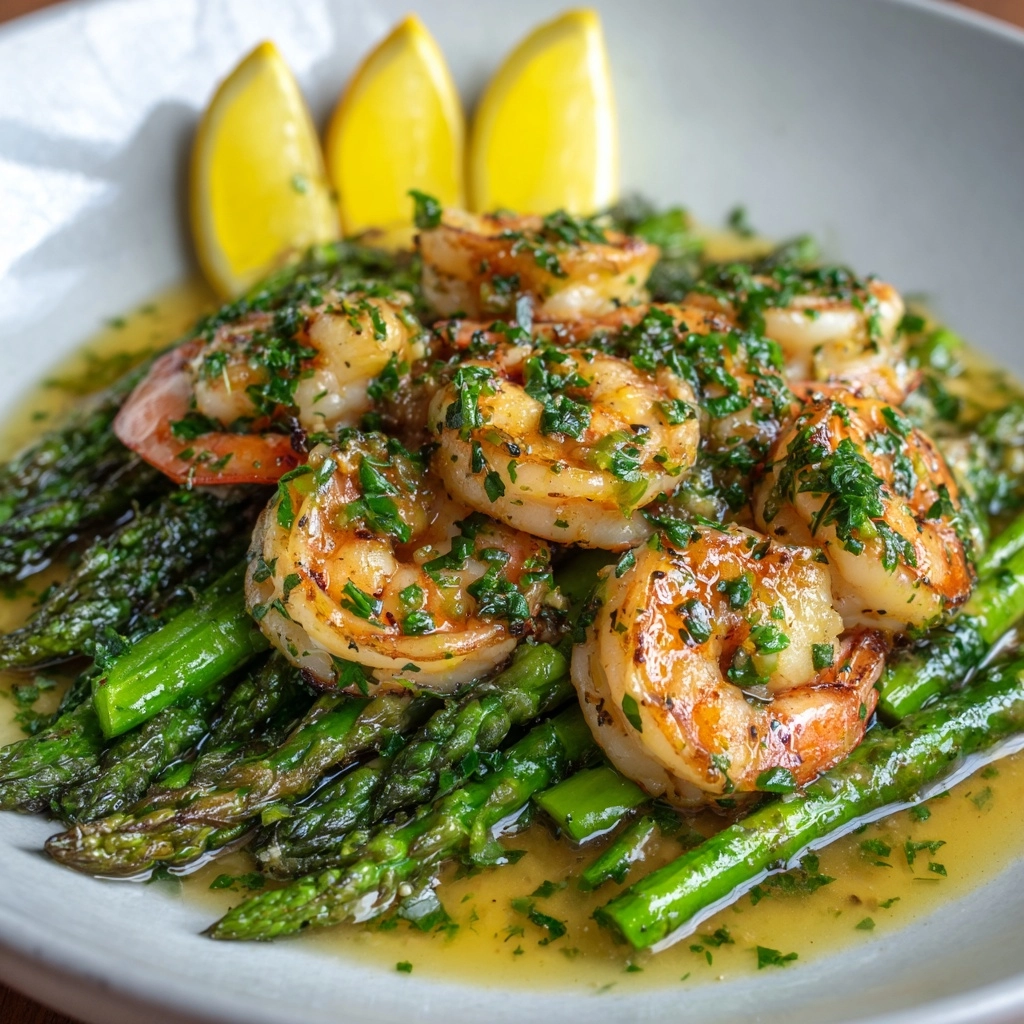 Lemon Garlic Shrimp and Asparagus Recipe - Recipe Image