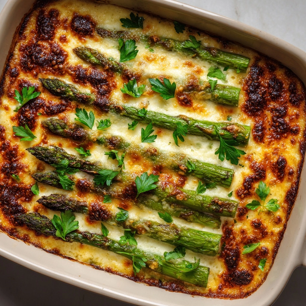 Cheesy Asparagus Casserole Recipe - Recipe Image