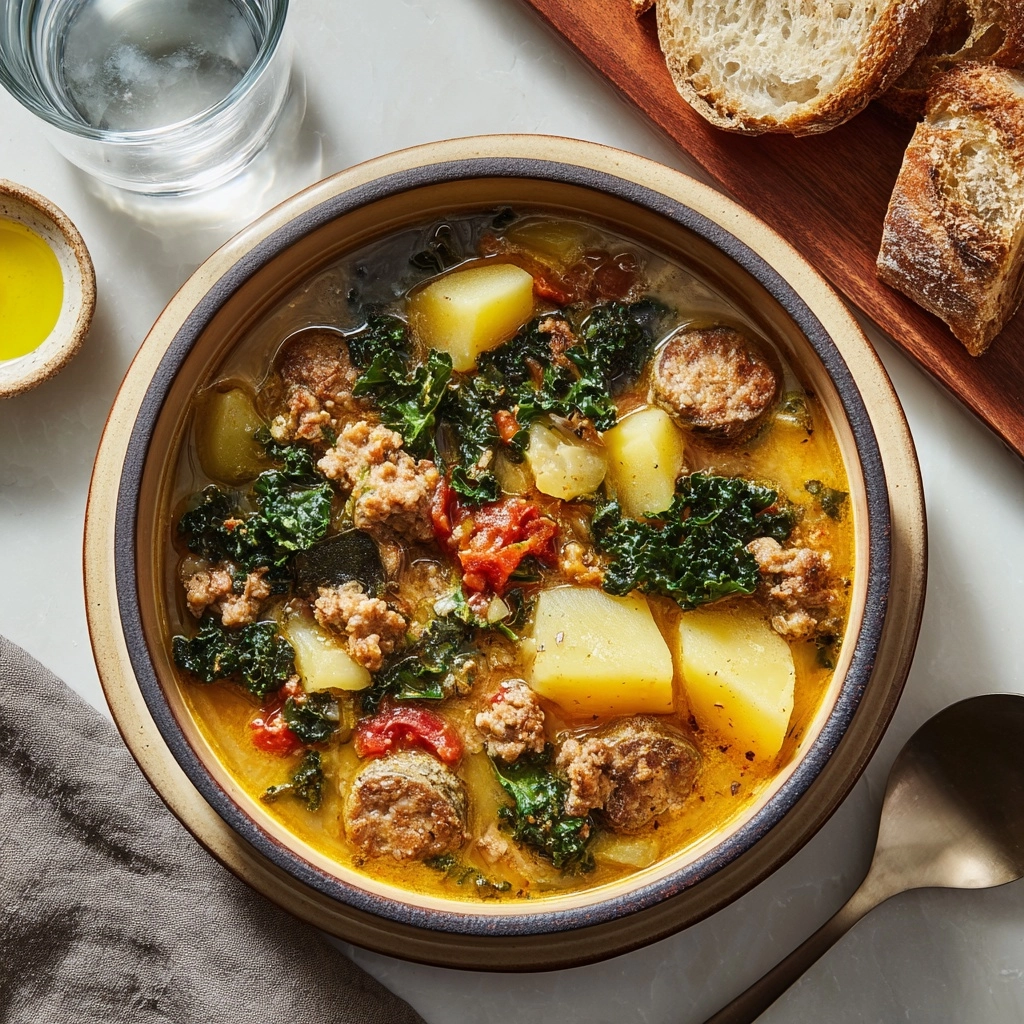 Sausage, Potato and Spinach Soup Recipe - Recipe Image