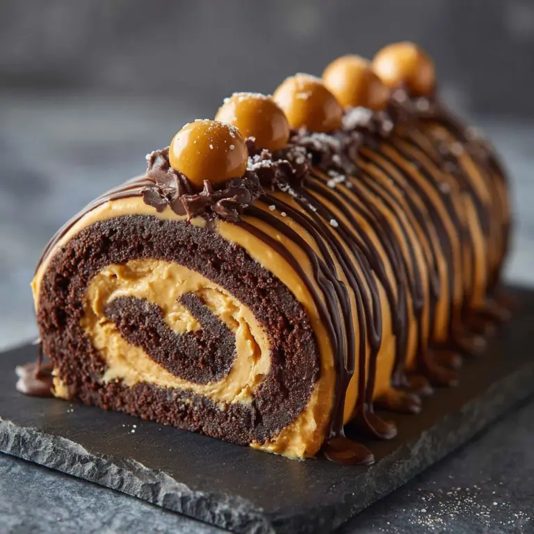 Decadent Chocolate Peanut Butter Cake Roll Recipe