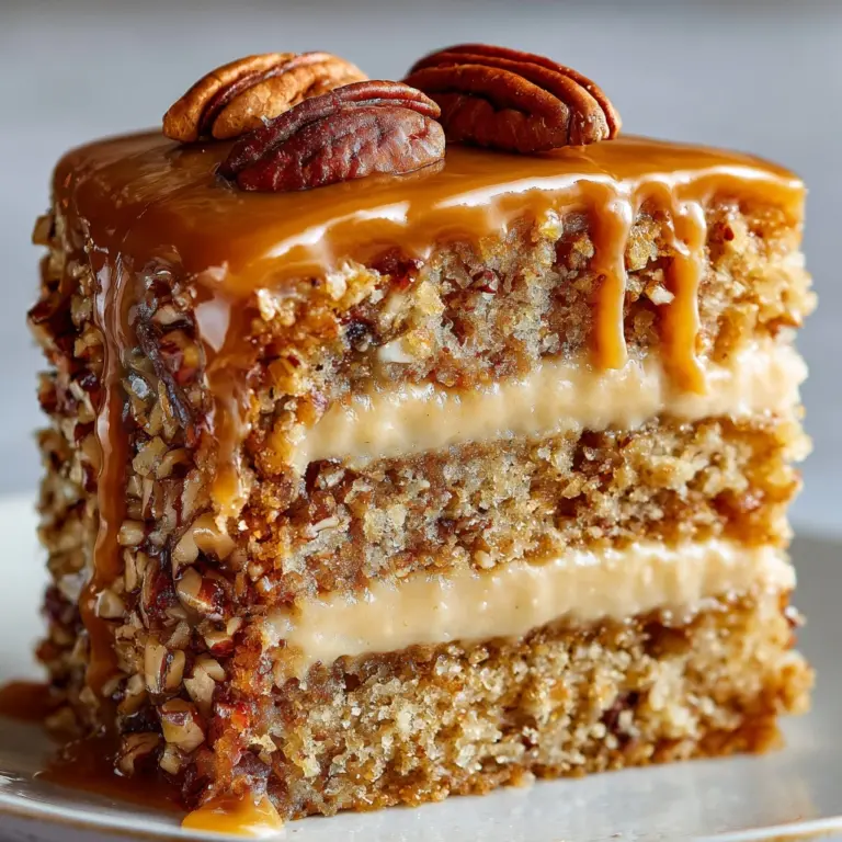 Pecan Caramel Layer Cake Recipe