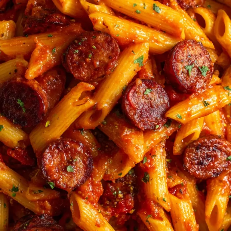 Sweet and Tangy BBQ Sausage Pasta Recipe