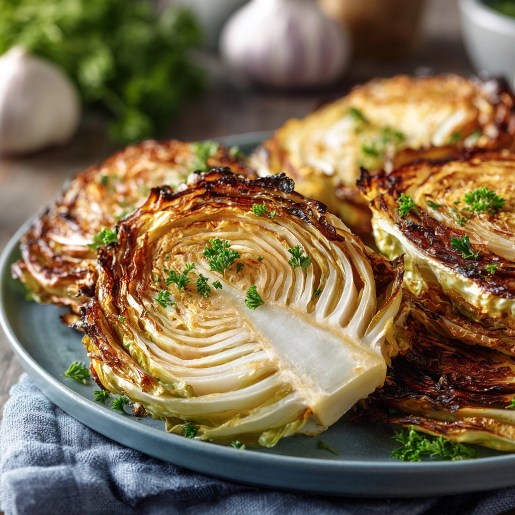 Easy Roasted Cabbage Steaks Recipe - Recipe Image