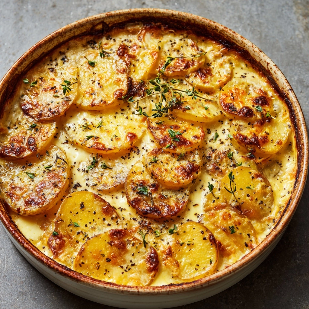Creamy & Cheesy Au Gratin Potatoes Recipe - Recipe Image