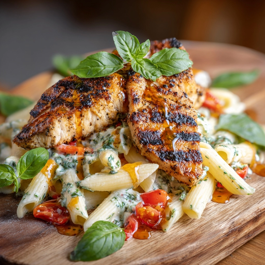 Best Honey Pepper Chicken Panini Pasta Recipe - Recipe Image