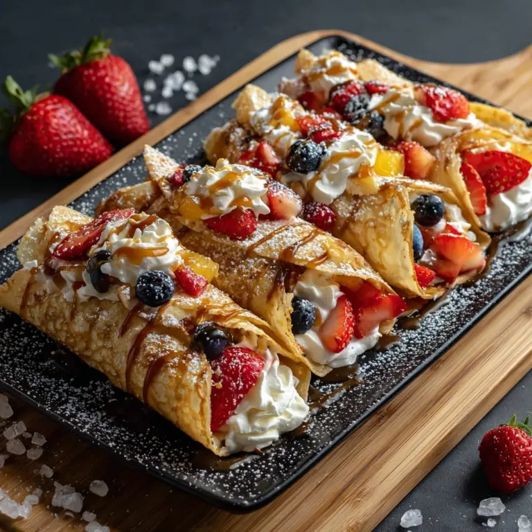 Sweet Pancake Tacos with Fruit and Chocolate Chips Recipe