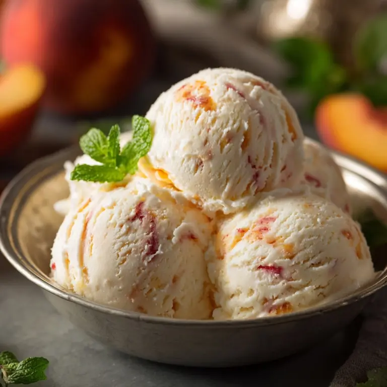 Homemade Peach Ice Cream Recipe