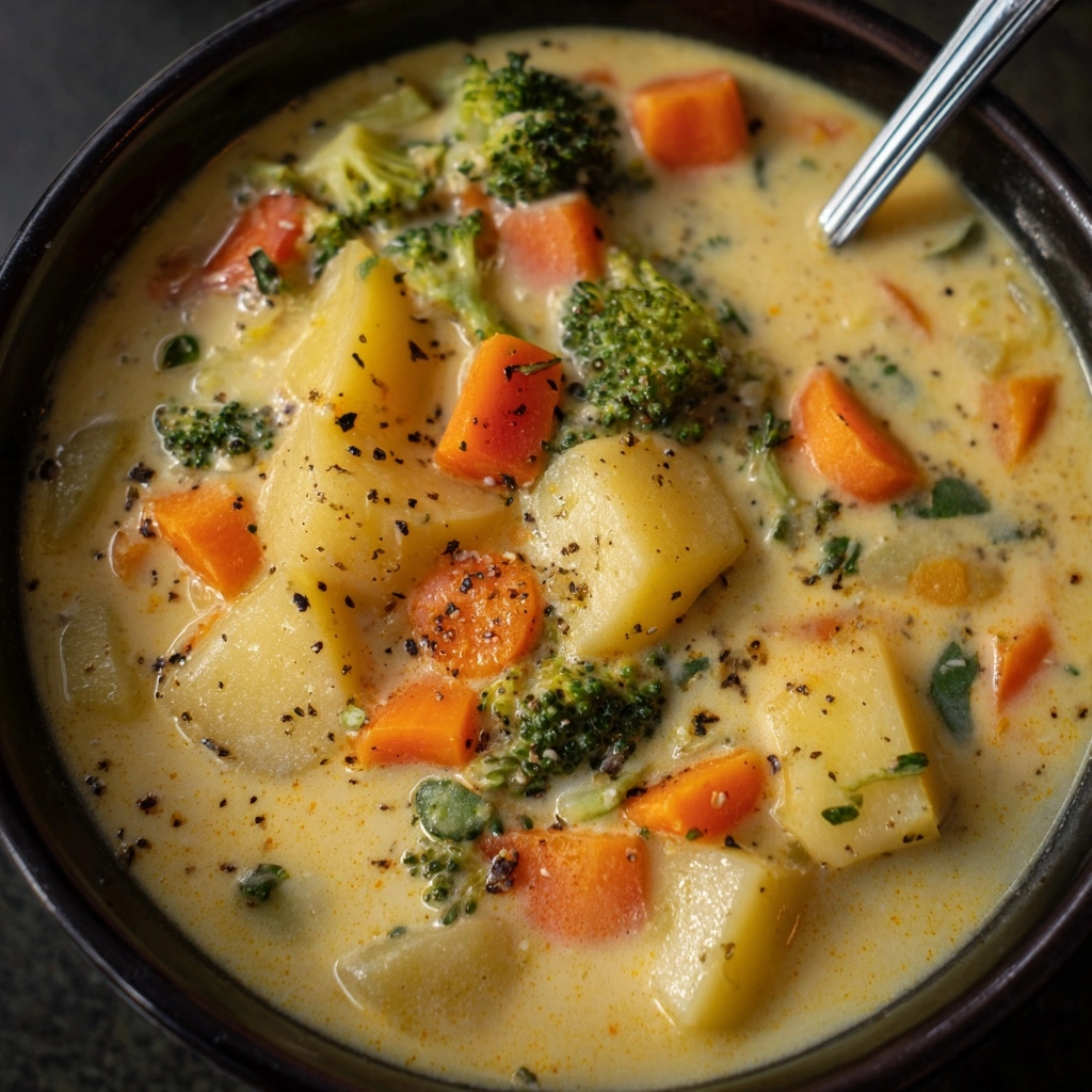The Best Broccoli Potato Cheese Soup Recipe - Recipe Image
