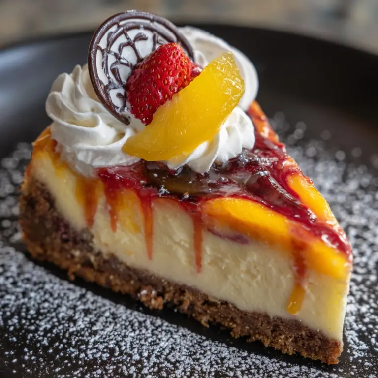 No-Bake Orange Pineapple Swirl Cheesecake Recipe