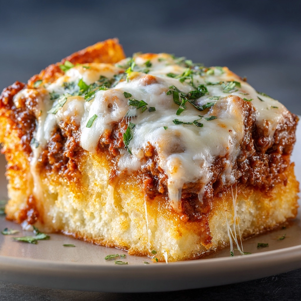 Garlic Bread Cheesy Sloppy Joe Bake Recipe - Recipe Image