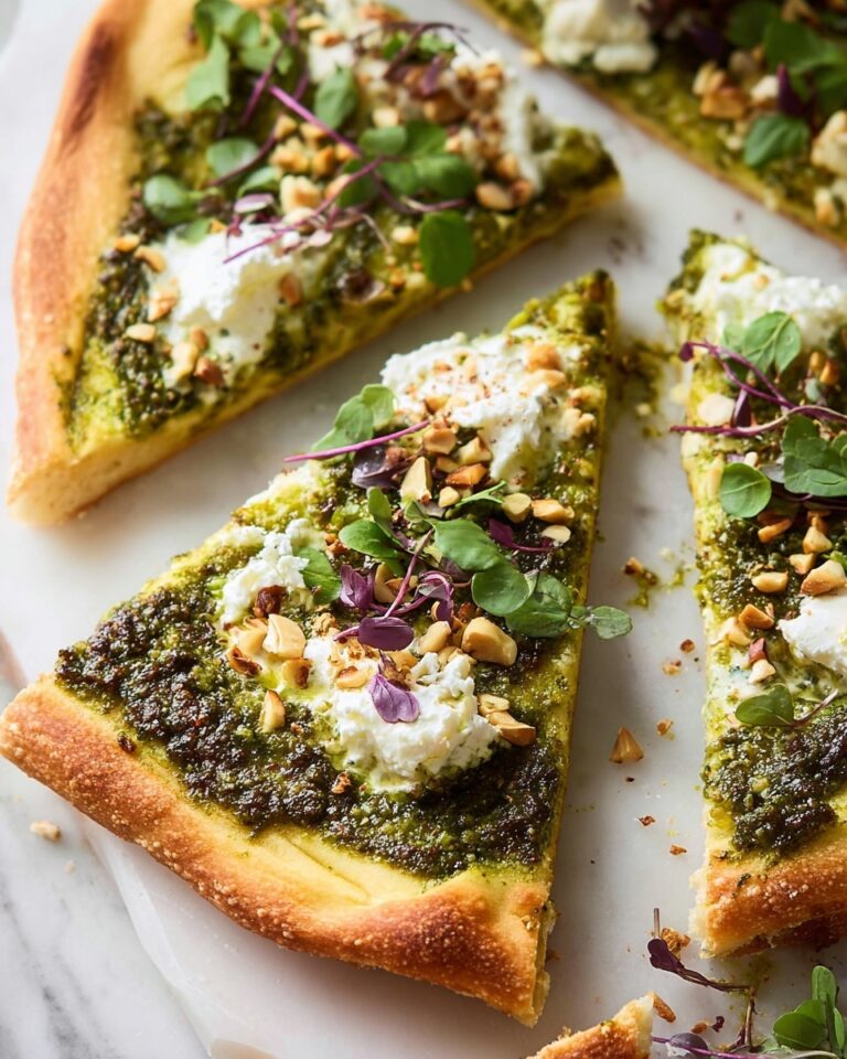 Pistachio Pesto Vegetable Pizza Recipe